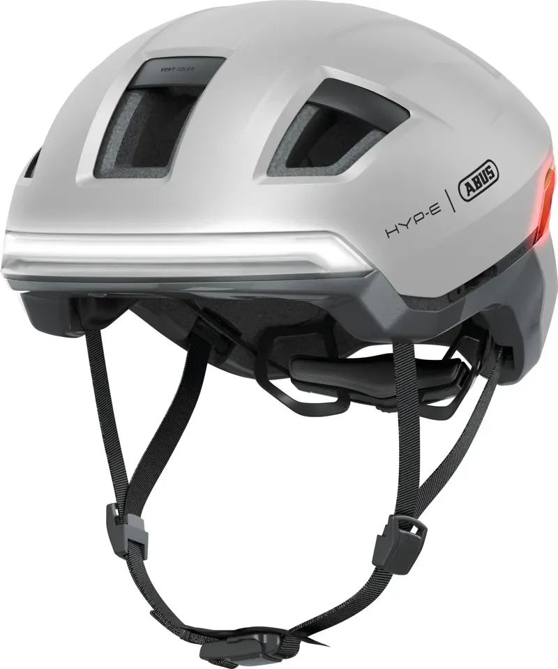 Abus HYP-E Urban Commuting Helmet in Gleam Silver-1
