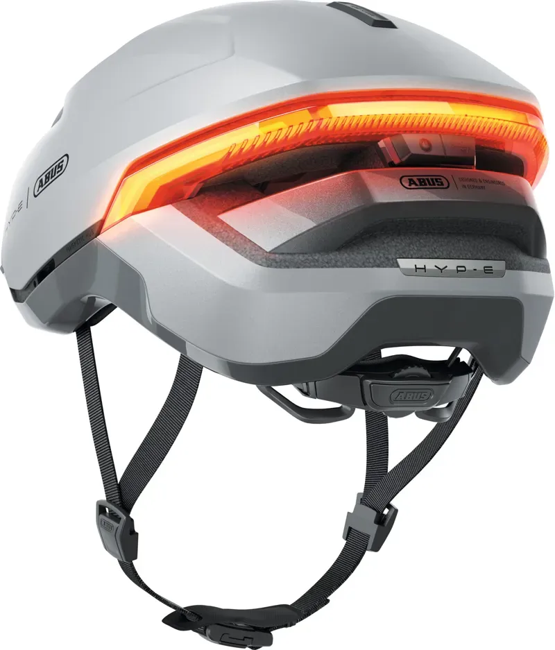 Abus HYP-E Urban Commuting Helmet in Gleam Silver-2