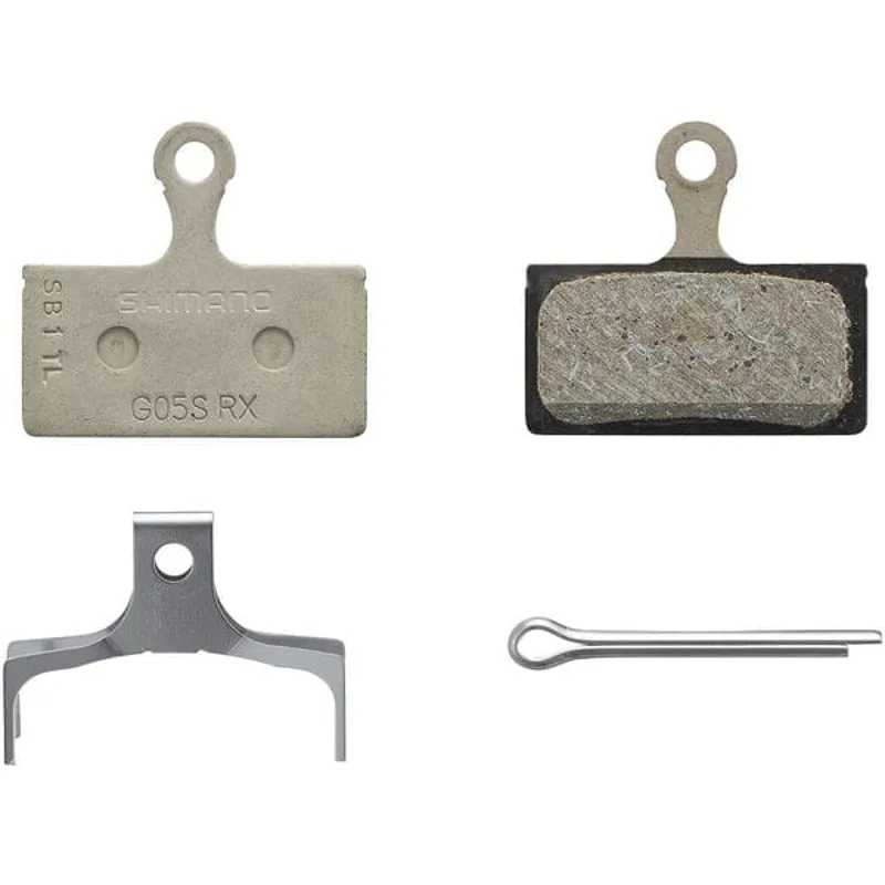 Shimano - G05S-RX Disc Brake Pads and Spring - Resin Pad / Steel Back-1
