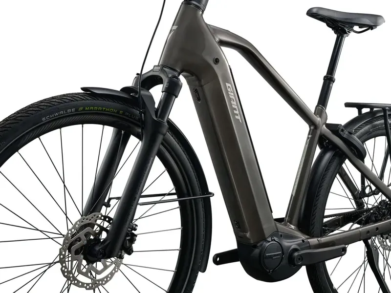 Giant - AnyTour E+ 3 DD Electric Commuter Bike in Stealth Chrome-3