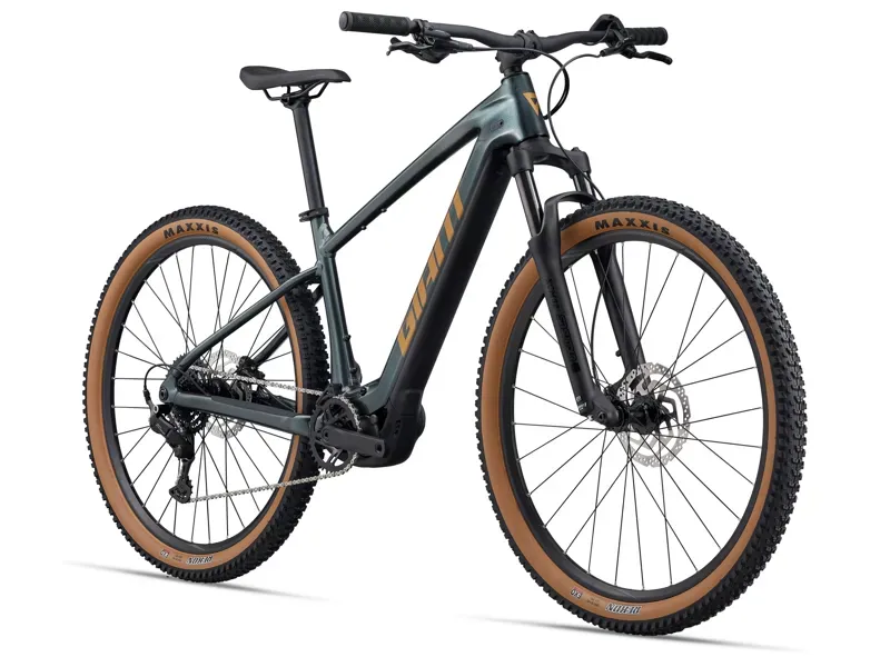 Giant - Talon E+ Hardtail Electric Mountain Bike in Asphalt Green-1