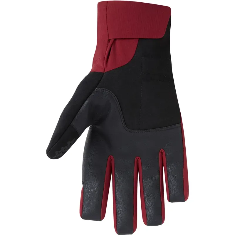 DTE Waterproof Primaloft Thermal Gloves burgundy red -1