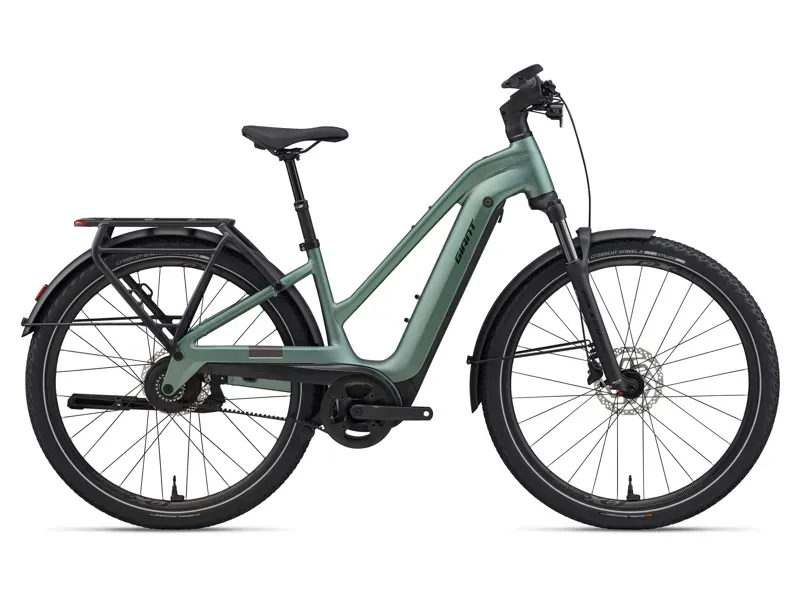 Giant - Explore E+ 2 Stepthrough Electric Hybrid Bike in Alpine Green