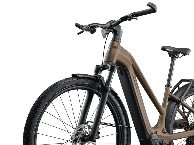 Giant - Explore E+ 3 Stepthrough Electric Hybrid Bike in Pyrite Brown-7