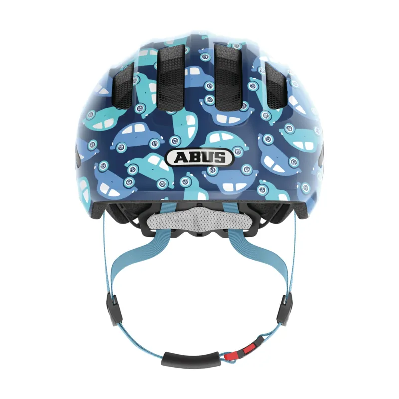 ABUS - Smiley 3.0 LED Kids Helmet in Blue Car-2