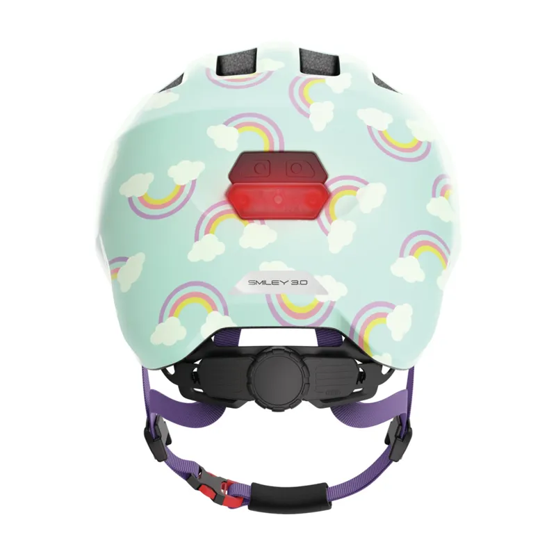 ABUS - Smiley 3.0 LED Kids Helmet in Blue Rainbow-3