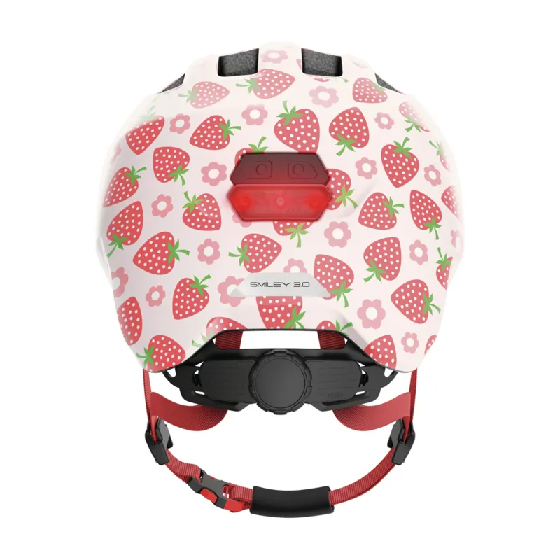 ABUS - Smiley 3.0 LED Kids Helmet in Rose Strawberry-3
