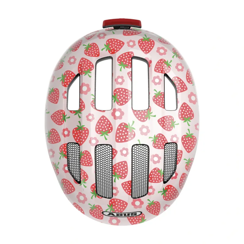 ABUS - Smiley 3.0 LED Kids Helmet in Rose Strawberry-4