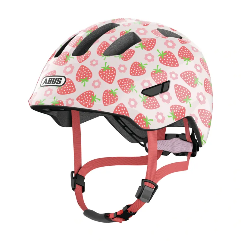 ABUS - Smiley 3.0 LED Kids Helmet in Rose Strawberry-1