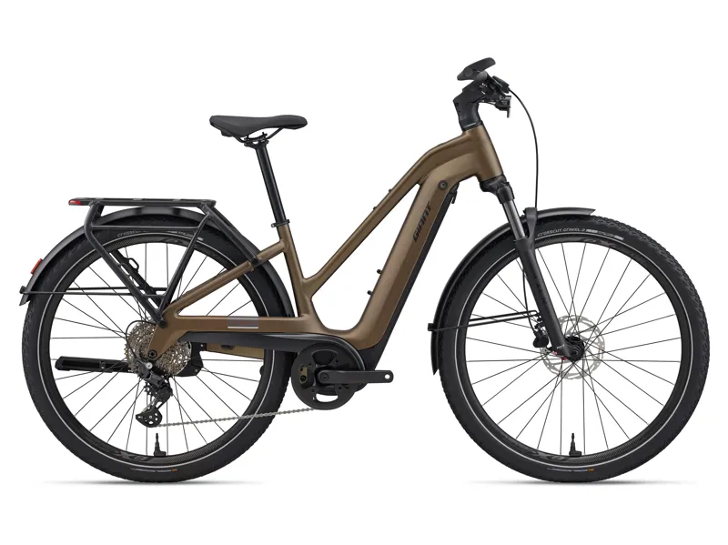 Giant - Explore E+ 3 Stepthrough Electric Hybrid Bike in Pyrite Brown
