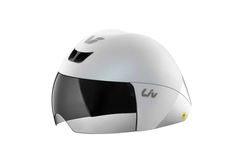 Liv - Rivet MIPS Aerodynamic Time Trial Road Helmet in  in Matt White