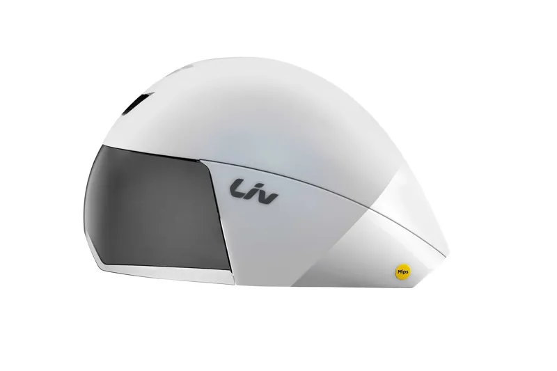 Liv - Rivet MIPS Aerodynamic Time Trial Road Helmet in  in Matt White-1