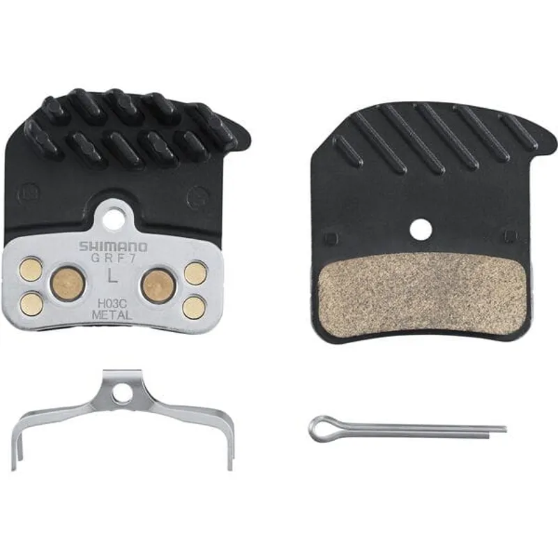 Shimano - H03C Disc Brake Pads and Spring - Metal Sintered Pad / Alloy and Steel Back / Cooling Fins
