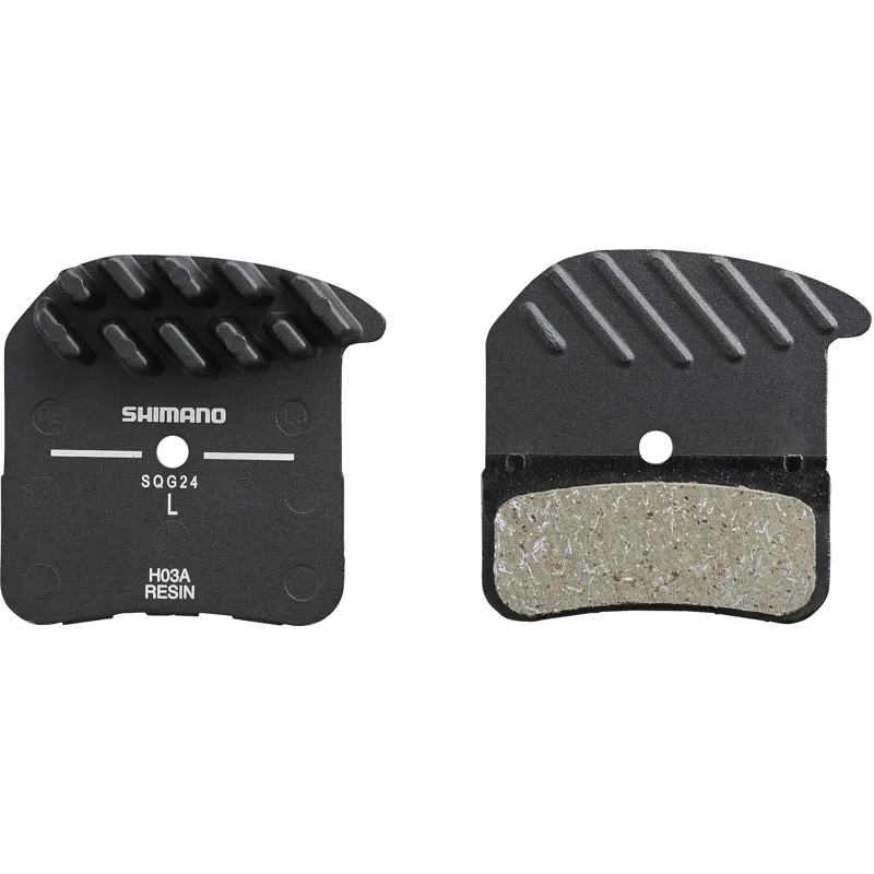 Shimano - H03A-RF Disc Brake Pads and Spring - Resin Pad / Alloy Back / Cooling Fins