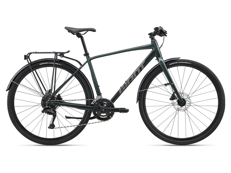 Giant - Escape City Disc 2 Fully Equipped Hybrid Bike in Aspha Green