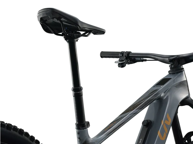 Liv - Intrigue Advanced E+ 1 Full Suspension Women's Electric Mountain Bike in Stardust Grey-6