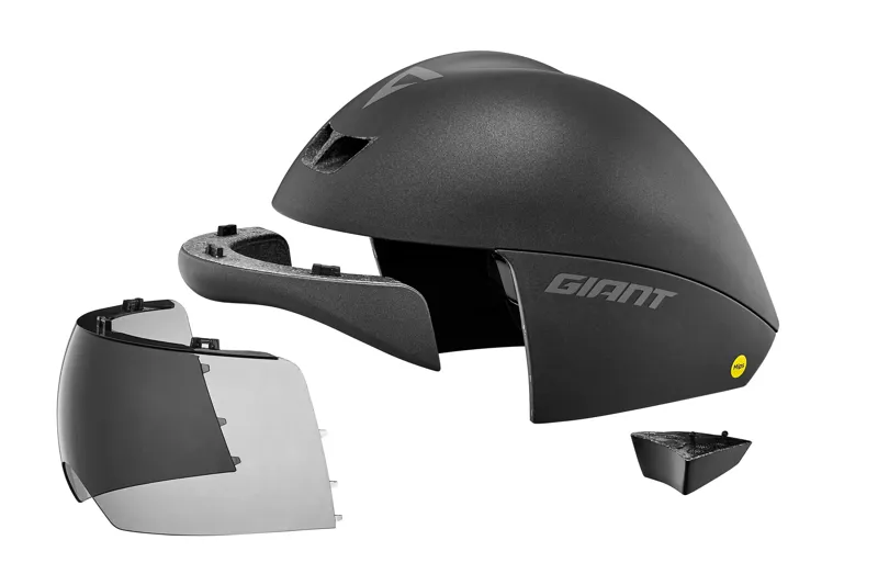 Giant - Rivet MIPS Aerodynamic Time Trial Road Helmet in Matte Black-9