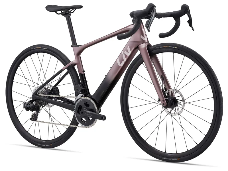 Liv - Avail Advanced E+ Elite 2 Electric Road Bike in Iron Rouge/Carbon Smoke-1