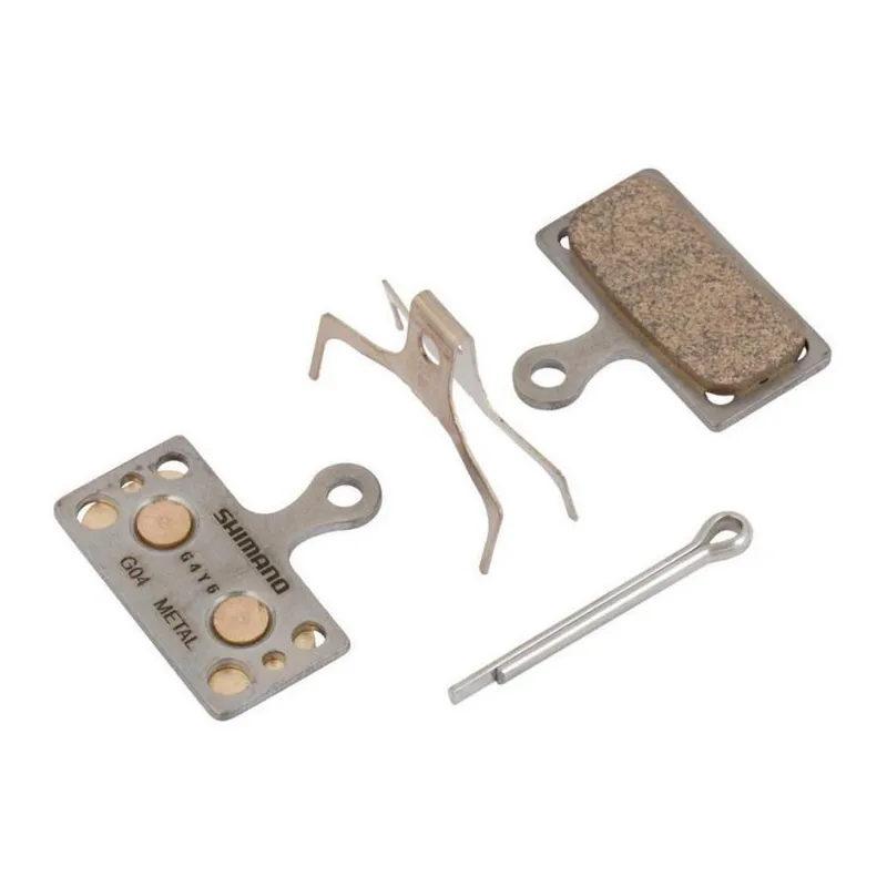 Shimano - G04S Disc Brake Pads and Spring - Metal Sintered Pad / Steel Back-1