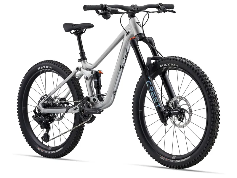 Giant - Faith 24 Full Suspension Kids Mountain Bike in Raw Aluminium-1