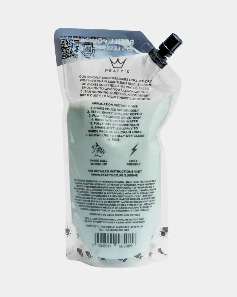 Peaty's LinkLube Dry Refill Pouch 360ml-2