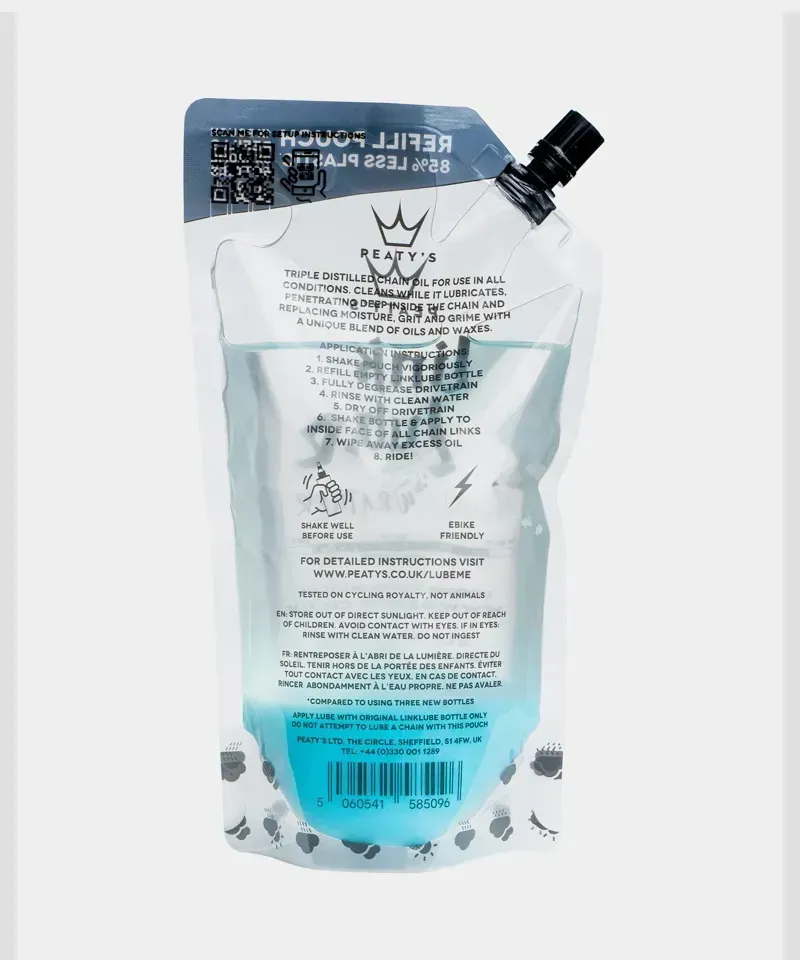 Peaty's LinkLube All-Weather Refill Pouch - 360ml - box of 12-4