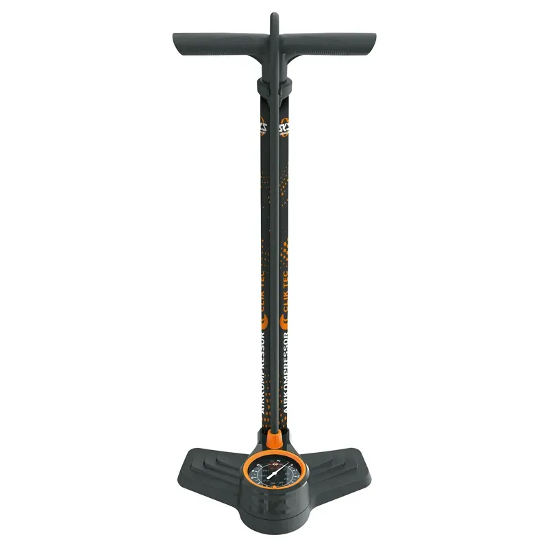 Sks Airkompressor 10.0 Floor Pump w/ Clik Tec Head in Black/Orange