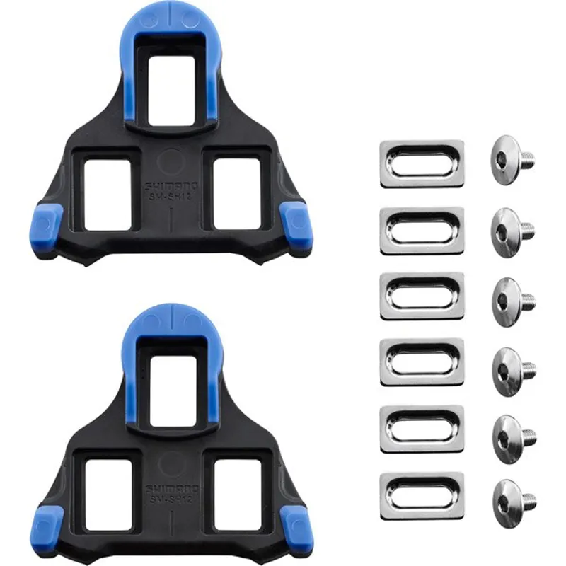 Shimano - SM-SH12 SPD-SL Cleats - Front Center Pivot - Blue 2 Degrees Float