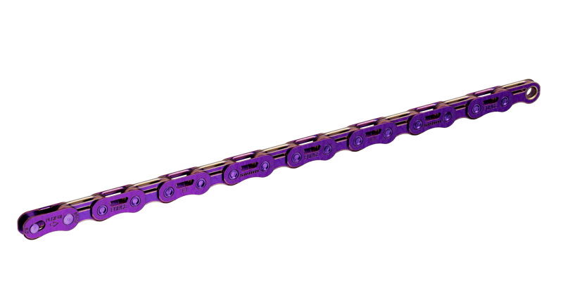 SRAM CHAIN FORCE E1 FLATTOP - PURPLE - 126LINKS WITH POWERLOCK - 12/13 SPEED-2
