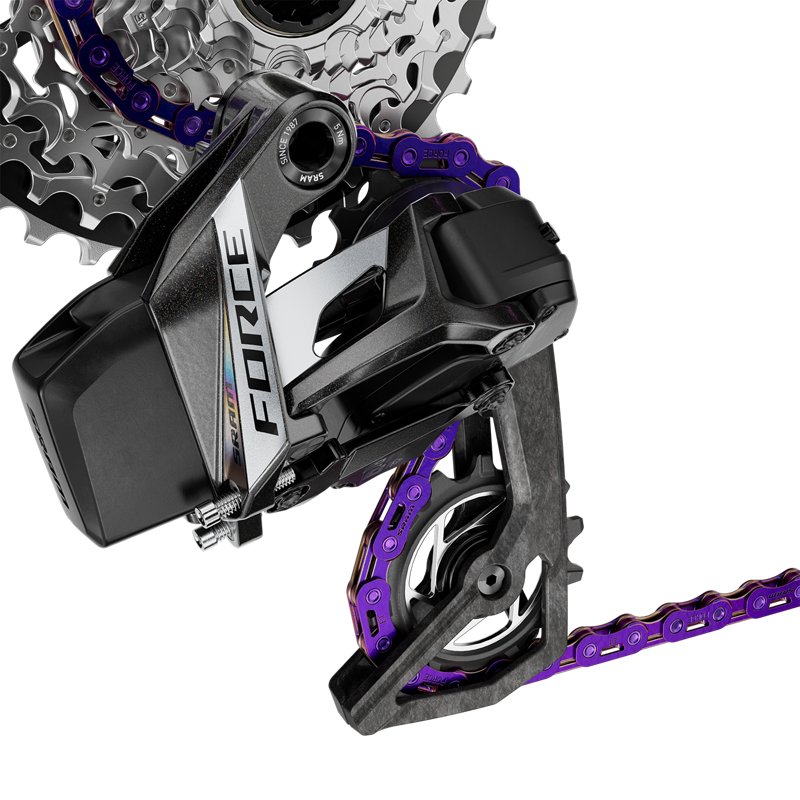 SRAM CHAIN FORCE E1 FLATTOP - PURPLE - 126LINKS WITH POWERLOCK - 12/13 SPEED-3