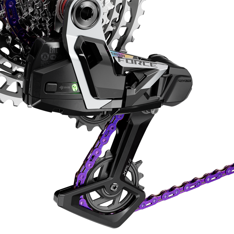SRAM CHAIN FORCE E1 FLATTOP - PURPLE - 126LINKS WITH POWERLOCK - 12/13 SPEED-4