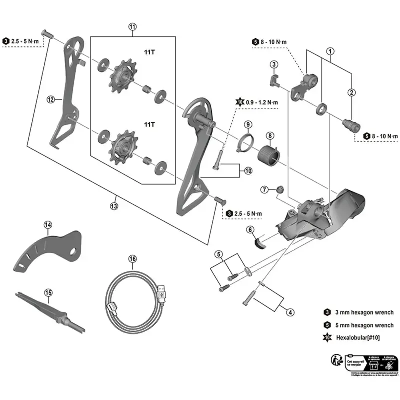 SPRE RDR7150 105 Pulley Set Black one size-1